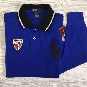 New Kids 10/12 Ralph Lauren Long Sleeve Polo Shirt